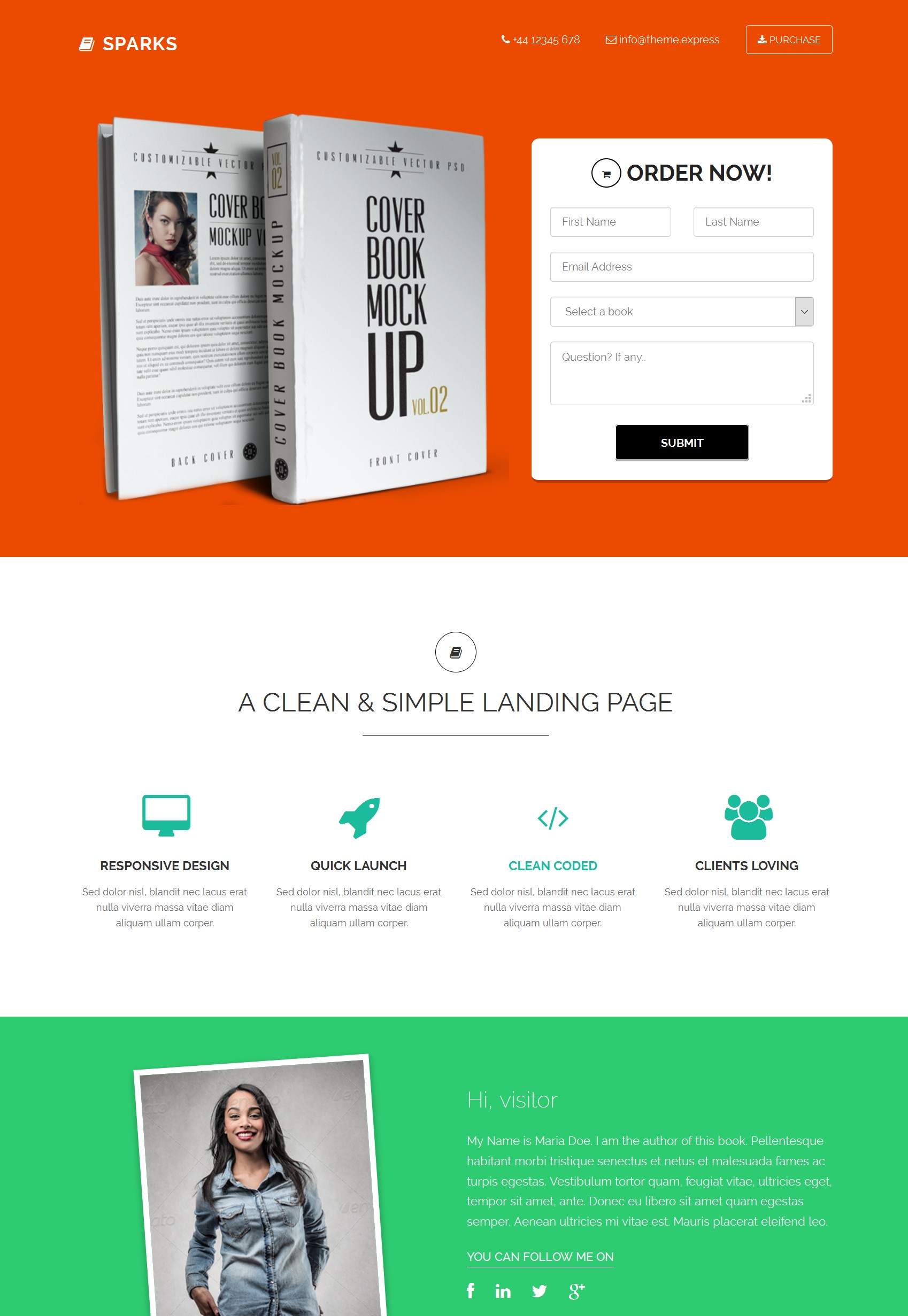 CSS3 Bootstrap Landing Page Theme