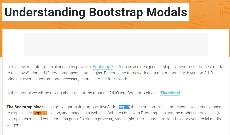  Yet another useful  information about Bootstrap Modal Popup